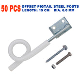 50X 150mm Offset Pigtail Insulator Outrigger  Electric Fence Star Picket Post
